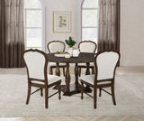 Furniture City Houma - Coaster - Landon 5-piece 60-inch Round Dining Table Set Rich Brown - 109400-S5