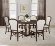 Furniture City Houma - Coaster - Landon 7-piece 60-inch Round Dining Table Set Rich Brown - 109400-S7
