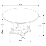 Landon 7-piece 60-inch Round Dining Table Set Rich Brown