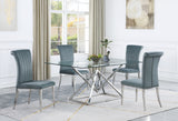 Furniture City Houma - Coaster - Beaufort 5-piece Rectangular Dining Set Chrome and Grey - 109451-S5