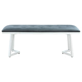 Beaufort 6-piece Rectangular Dining Set Chrome and Grey