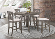 Furniture City Houma - Coaster - Athens 5-piece Drop Leaf Counter Height Dining Set Barn Grey - 109858-S5