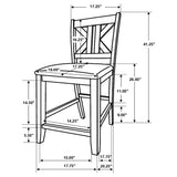 Athens 5-piece Drop Leaf Counter Height Dining Set Barn Grey