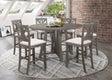 Furniture City Houma - Coaster - Athens 7-piece Drop Leaf Counter Height Dining Set Barn Grey - 109858-S7