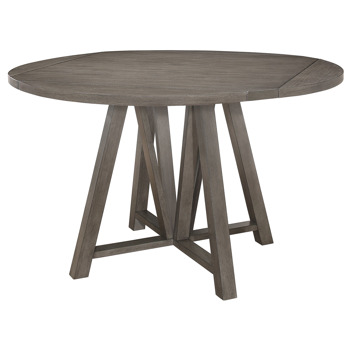 Furniture City Houma - Coaster - Athens Round 60-inch Drop Leaf Counter Dining Table Grey - 109858