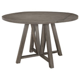Furniture City Houma - Coaster - Athens Round 60-inch Drop Leaf Counter Dining Table Grey - 109858