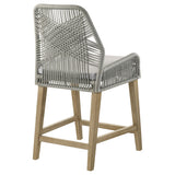 Nakia Woven Rope Counter Chair with Cushion Grey (Set of 2)