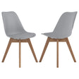 Furniture City Houma - Coaster - Caballo Polypropylene Dining Side Chair Grey (Set of 2) - 110132