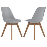 Furniture City Houma - Coaster - Caballo Polypropylene Dining Side Chair Grey (Set of 2) - 110132