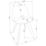 Caballo Polypropylene Dining Side Chair Grey (Set of 2)