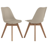 Furniture City Houma - Coaster - Caballo Polypropylene Dining Side Chair Tan (Set of 2) - 110152