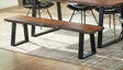Furniture City Houma - Coaster - Ditman Live Edge Wood Dining Bench Grey Sheesham - 110183