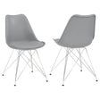 Furniture City Houma - Coaster - Juniper Polypropylene Dining Side Chair Grey (Set of 2) - 110262