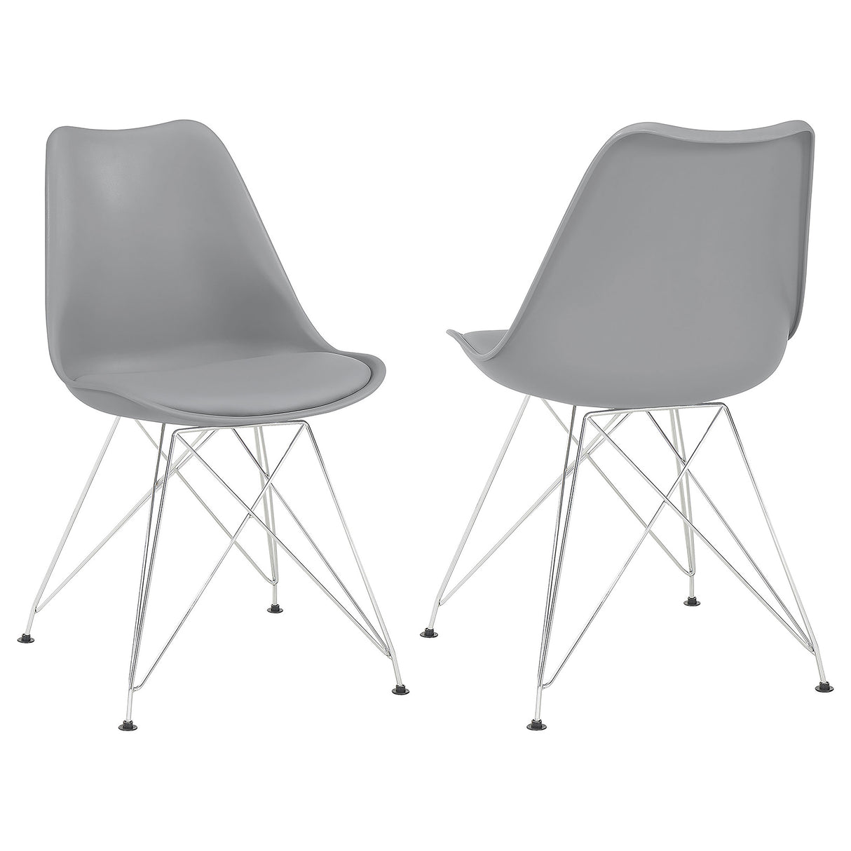 Furniture City Houma - Coaster - Juniper Polypropylene Dining Side Chair Grey (Set of 2) - 110262