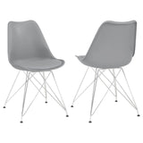 Furniture City Houma - Coaster - Juniper Polypropylene Dining Side Chair Grey (Set of 2) - 110262