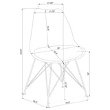 Juniper Polypropylene Dining Side Chair Grey (Set of 2)