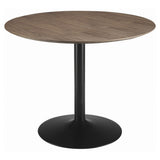 Furniture City Houma - Coaster - Cora Round 40-inch Wood Top Dining Table Brown Walnut - 110280