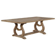 Furniture City Houma - Coaster - Brockway 104-inch Extension Leaf Dining Table Barley Brown - 110291