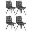 Furniture City Houma - Coaster - Aiken Upholstered Dining Side Chair Charcoal (Set of 4) - 110302
