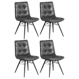 Furniture City Houma - Coaster - Aiken Upholstered Dining Side Chair Charcoal (Set of 4) - 110302