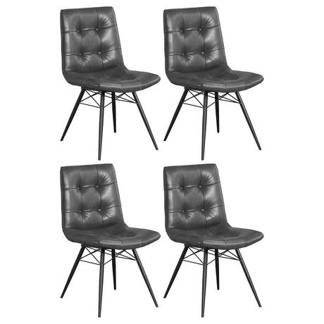 Furniture City Houma - Coaster - Aiken Upholstered Dining Side Chair Charcoal (Set of 4) - 110302