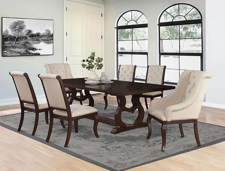 Furniture City Houma - Coaster - Brockway 7-piece Extension Leaf Dining Set Antique Java - 110311-S7