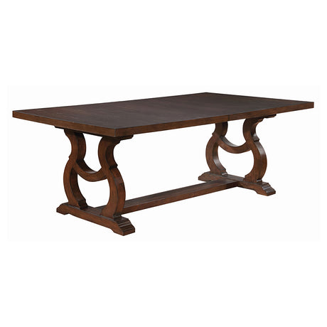 Furniture City Houma - Coaster - Brockway 104-inch Extension Leaf Dining Table Antique Java - 110311