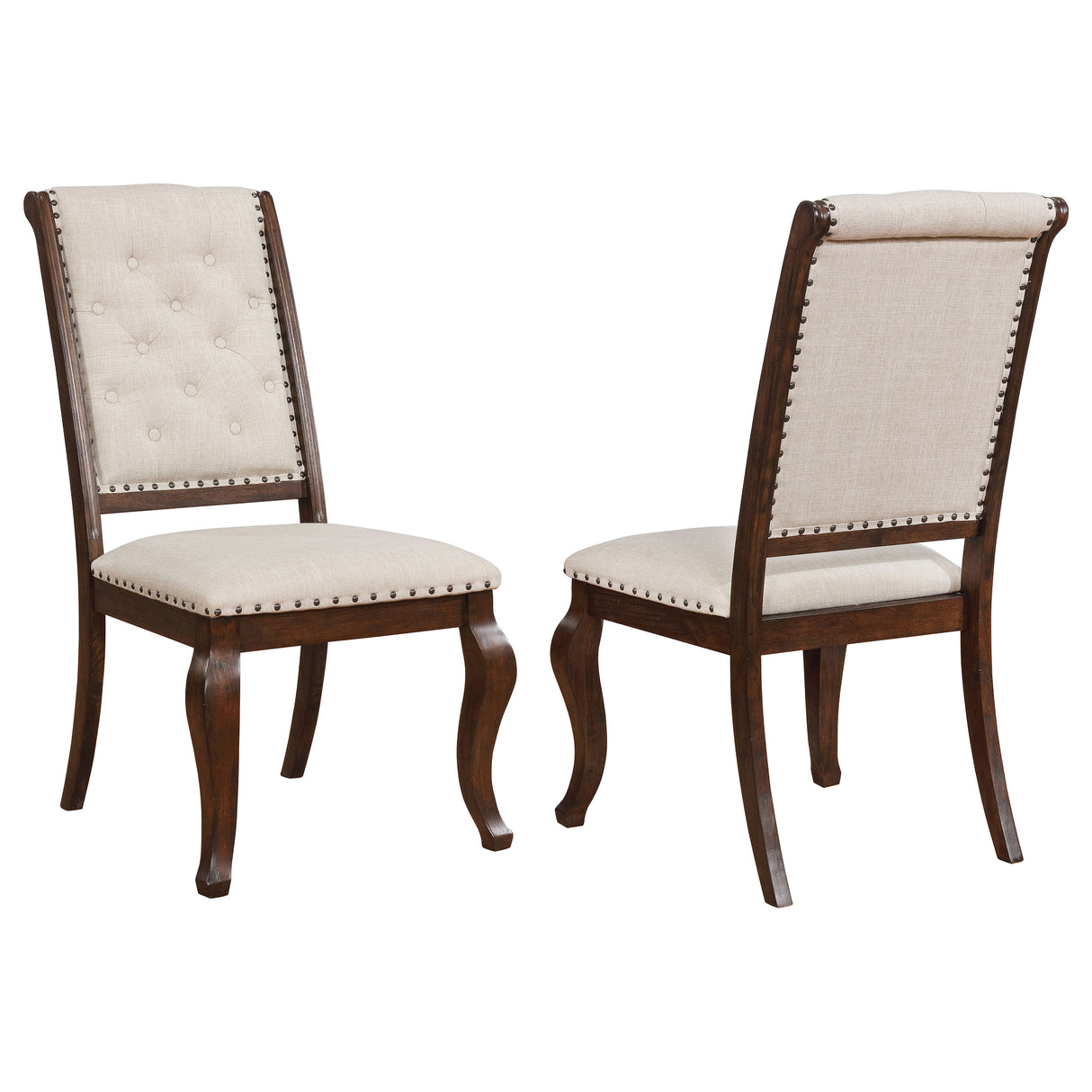 Furniture City Houma - Coaster - Brockway Upholstered Dining Chair Barley Java (Set of 2) - 110312