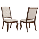 Furniture City Houma - Coaster - Brockway Upholstered Dining Chair Barley Java (Set of 2) - 110312