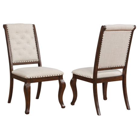 Furniture City Houma - Coaster - Brockway Upholstered Dining Chair Barley Java (Set of 2) - 110312