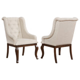Furniture City Houma - Coaster - Brockway Upholstered Arm Chair Barley Java (Set of 2) - 110313