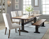 Furniture City Houma - Coaster - Bexley 6-piece Rectangular Live Edge Dining Table Set Honey - 110331-S6