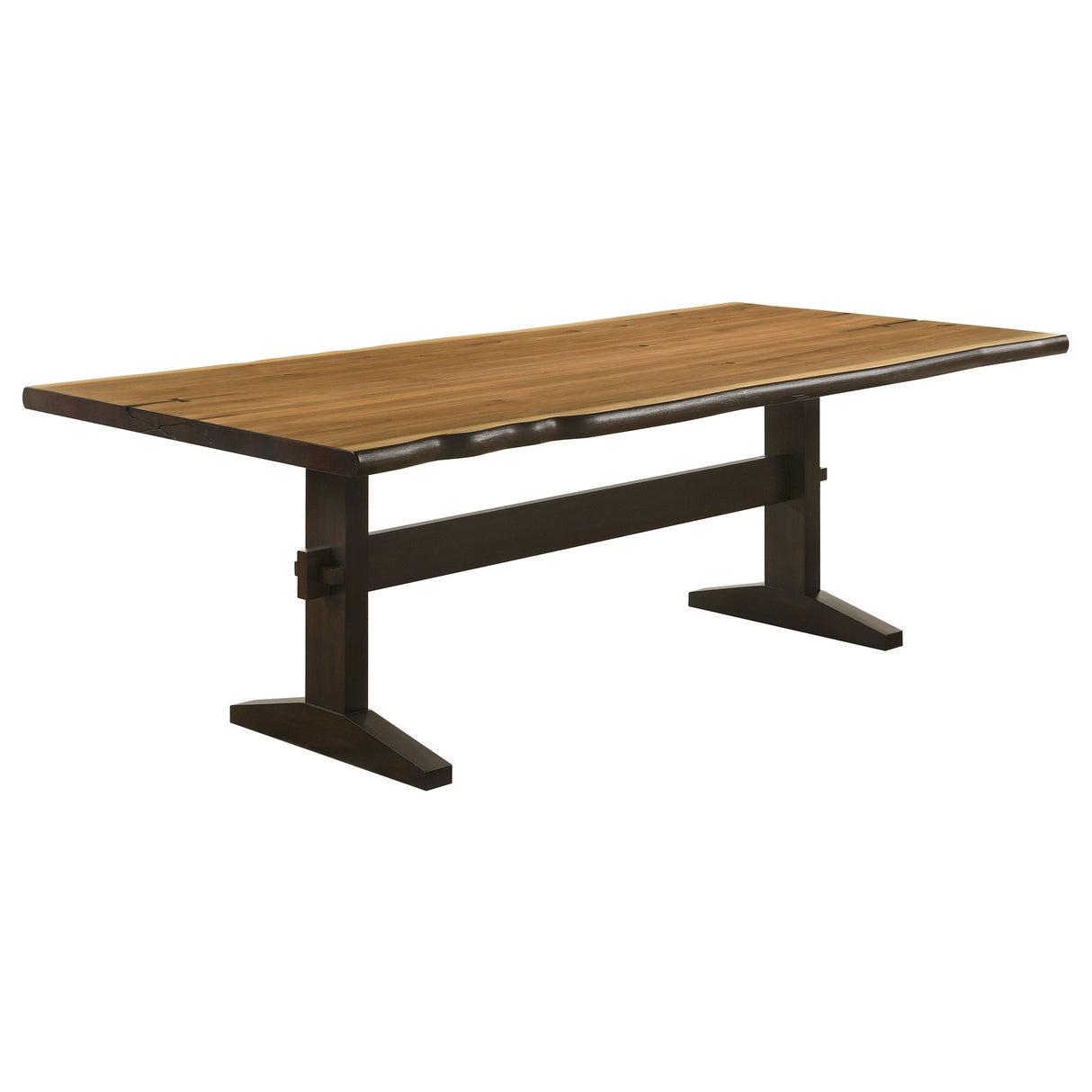 Furniture City Houma - Coaster - Bexley 90-inch Live Edge Dining Table Natural Honey - 110331