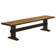 Furniture City Houma - Coaster - Bexley Wood Dining Bench Natural Honey and Smokey Black - 110333