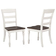 Furniture City Houma - Coaster - Madelyn Wood Dining Side Chair Coastal White (Set of 2) - 110382
