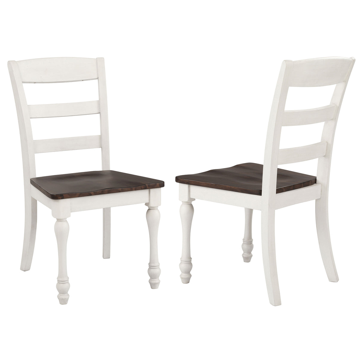 Furniture City Houma - Coaster - Madelyn Wood Dining Side Chair Coastal White (Set of 2) - 110382