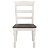 Madelyn Wood Dining Side Chair Coastal White (Set of 2)