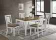 Furniture City Houma - Coaster - Appleton 5-piece Rectangular Dining Set Distressed White - 110411-S5