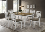 Furniture City Houma - Coaster - Appleton 7-piece Rectangular Dining Set Distressed White - 110411-S7