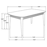 Partridge 5-piece Dining Set Natural Sheesham and Espresso