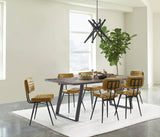 Furniture City Houma - Coaster - Misty 7-piece Rectangular Dining Set Sheesham and Camel - 110681-S7C