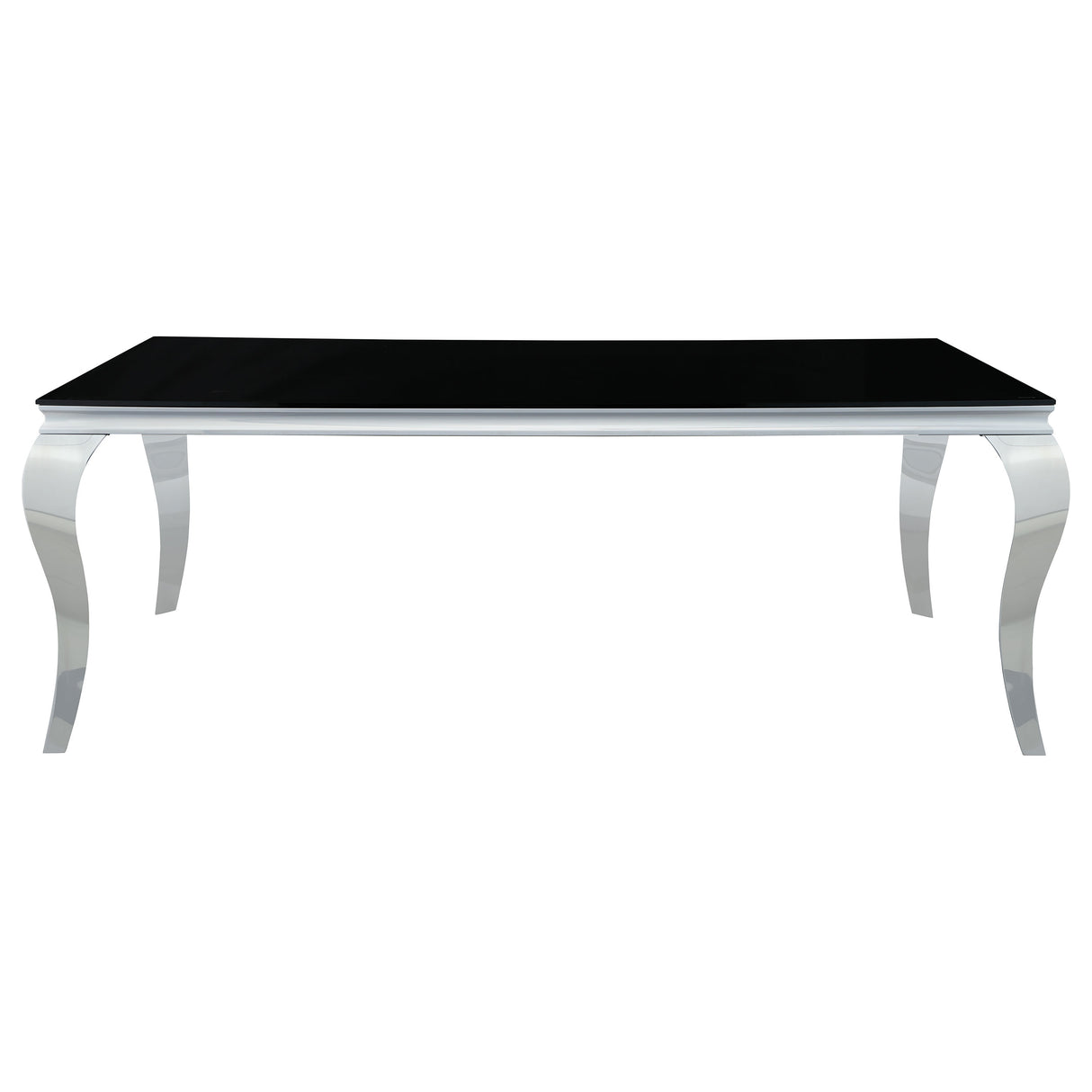 Carone 5-piece 81-inch Rectangular Black Glass Dining Set Black