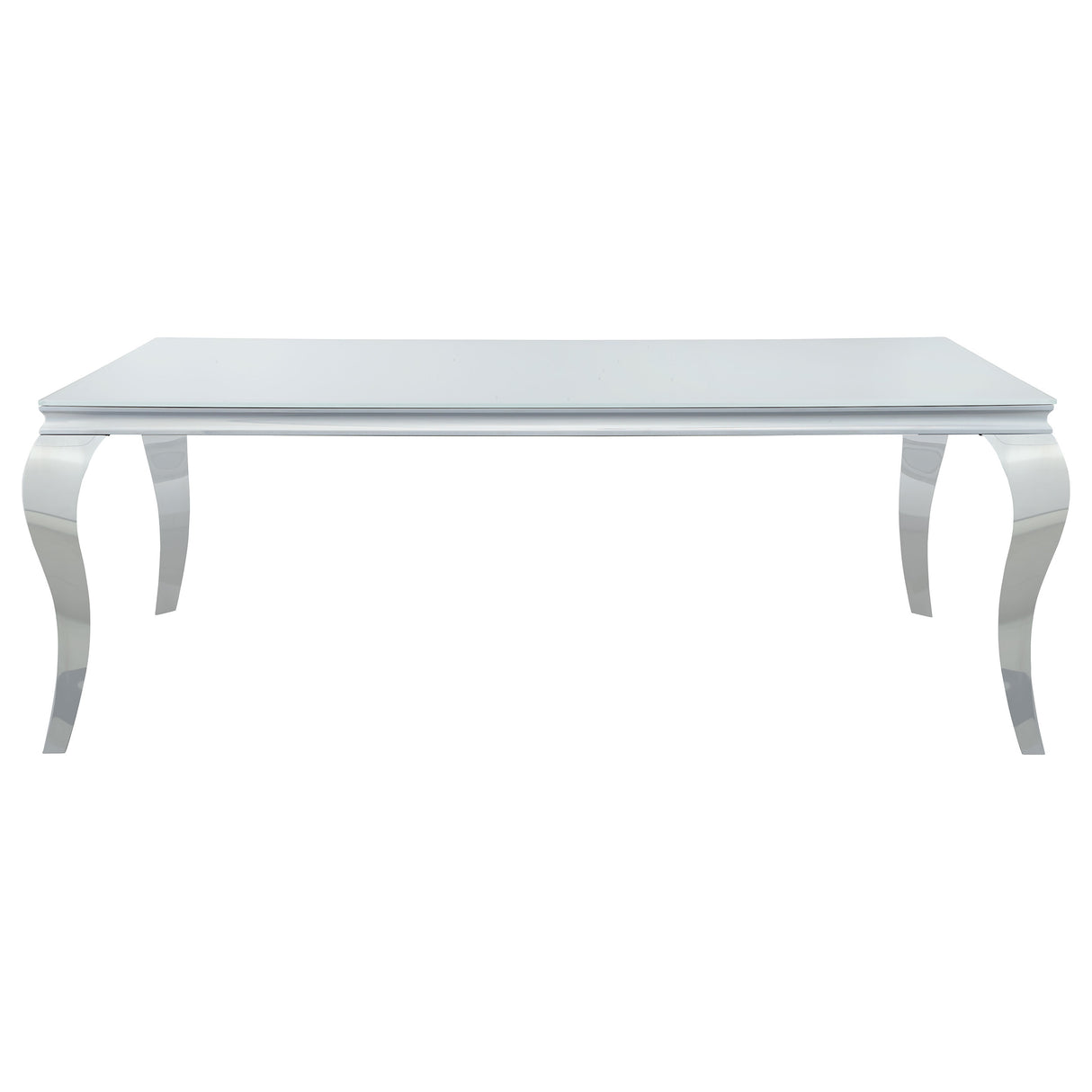 Carone 5-piece 81-inch Rectangular White Glass Dining Set Teal