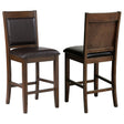 Furniture City Houma - Coaster - Dewey Upholstered Counter Chair Walnut (Set of 2) - 115209