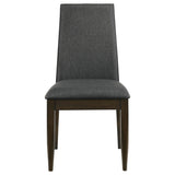 Wes Upholstered Dining Side Chair Dark Walnut (Set of 2)
