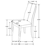 Wes Upholstered Dining Side Chair Dark Walnut (Set of 2)