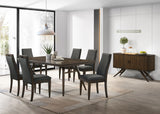 Wes Upholstered Dining Side Chair Dark Walnut (Set of 2)