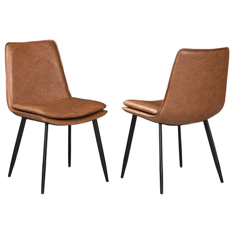 Furniture City Houma - Coaster - Ortega Upholstered Dining Side Chair Coffee (Set of 2) - 115472