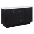 Furniture City Houma - Coaster - Sherry 3-drawer Marble Top Sideboard Buffet Rustic Espresso - 115515