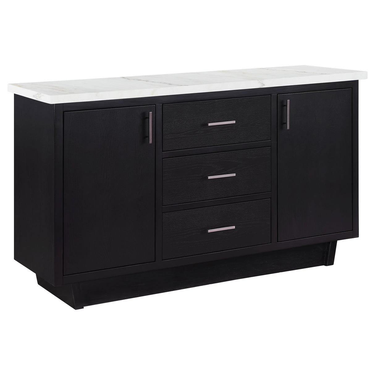 Furniture City Houma - Coaster - Sherry 3-drawer Marble Top Sideboard Buffet Rustic Espresso - 115515